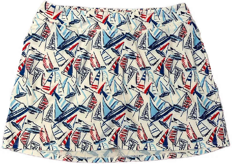 New Cabana Life White & Blue Nautical Sailboat Swim Women's Golf Skort Size L MSP$72 Adjustable Swim Top New Cabana Life White & Blue Nautical Sailboat Swim Women's Golf Skort Size L MSP$72 Adjustable Swim Top