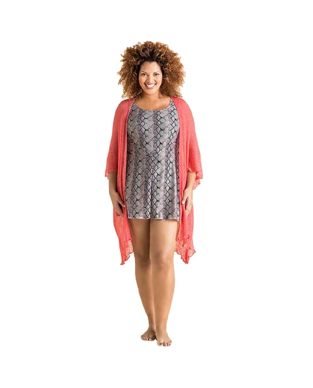 On The Plus Side Bobbi Plus Size One Piece Swimdress Sexy Two-Piece Set