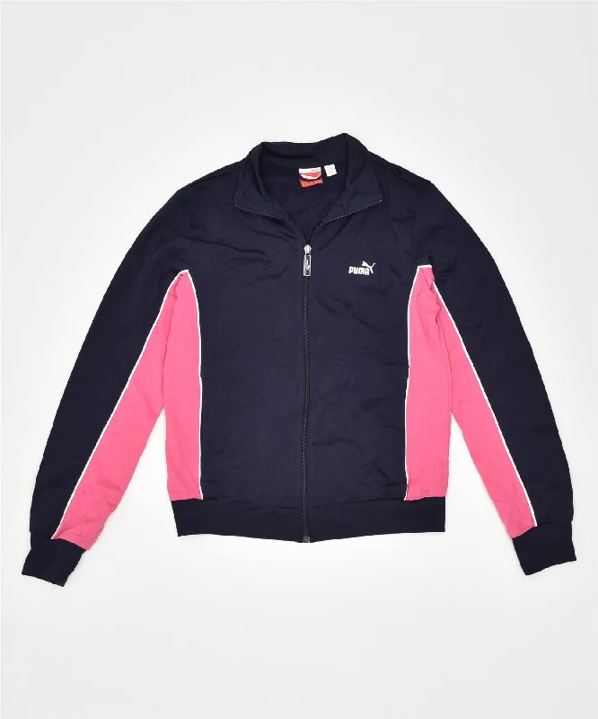 PUMA Womens Tracksuit Top Jacket UK 10 Small Black Polyester Herringbone Jacket Checkered Jacket Solid Jacket PUMA Womens Tracksuit Top Jacket UK 10 Small Black Polyester Herringbone Jacket Checkered Jacket Solid Jacket