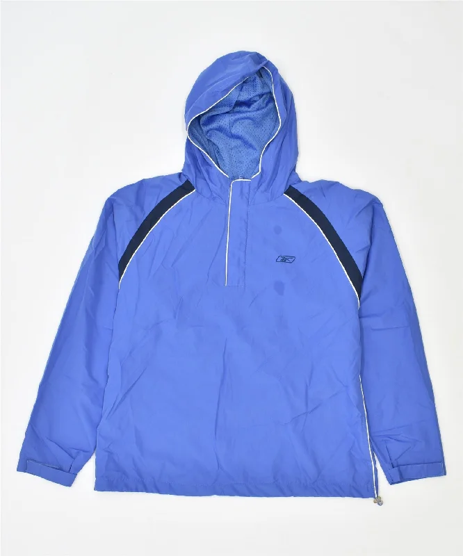 REEBOK Womens Hooded Pullover Tracksuit Top Jacket UK 14 Large Blue Snapped Jacket Toggled Jacket Drawstring Jacket REEBOK Womens Hooded Pullover Tracksuit Top Jacket UK 14 Large Blue Snapped Jacket Toggled Jacket Drawstring Jacket