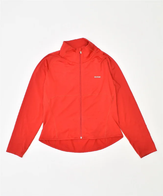 REEBOK Womens Tracksuit Top Jacket UK 12 Medium Red Polyester Chenille Jacket Brocade Jacket Lace Jacket REEBOK Womens Tracksuit Top Jacket UK 12 Medium Red Polyester Chenille Jacket Brocade Jacket Lace Jacket