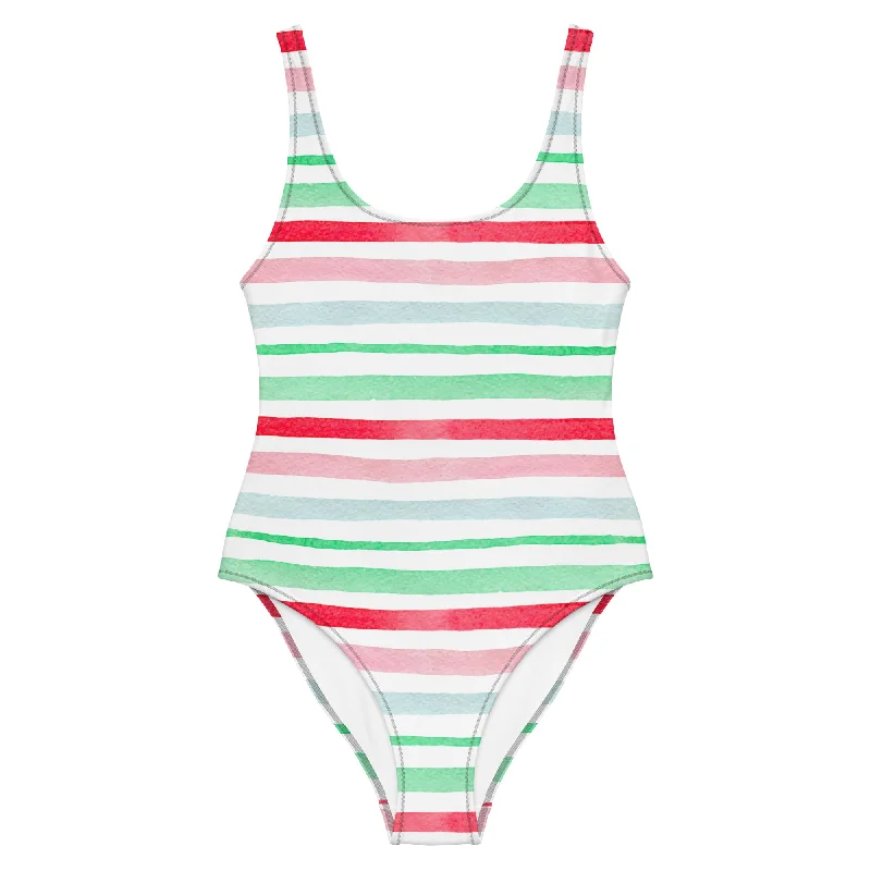 Watermelon Waves One-Piece Swimsuit Plus-Size Bikini Set