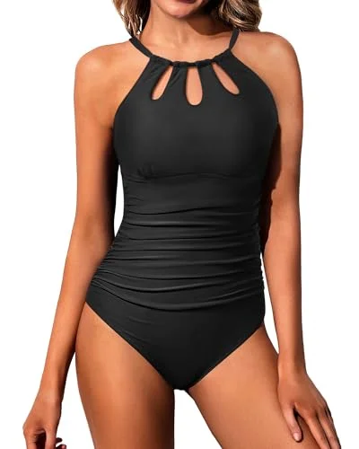 Women One Piece Swimsuit Tummy Control High Neck Bathing Suit Slimming Swimsuit Strapless Swimsuit Top