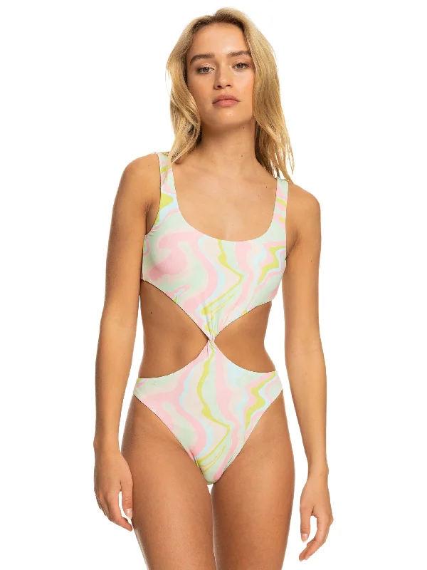 Womens Tropics Hype Reversible One-Piece Swimsuit Summer Ready Swimsuit