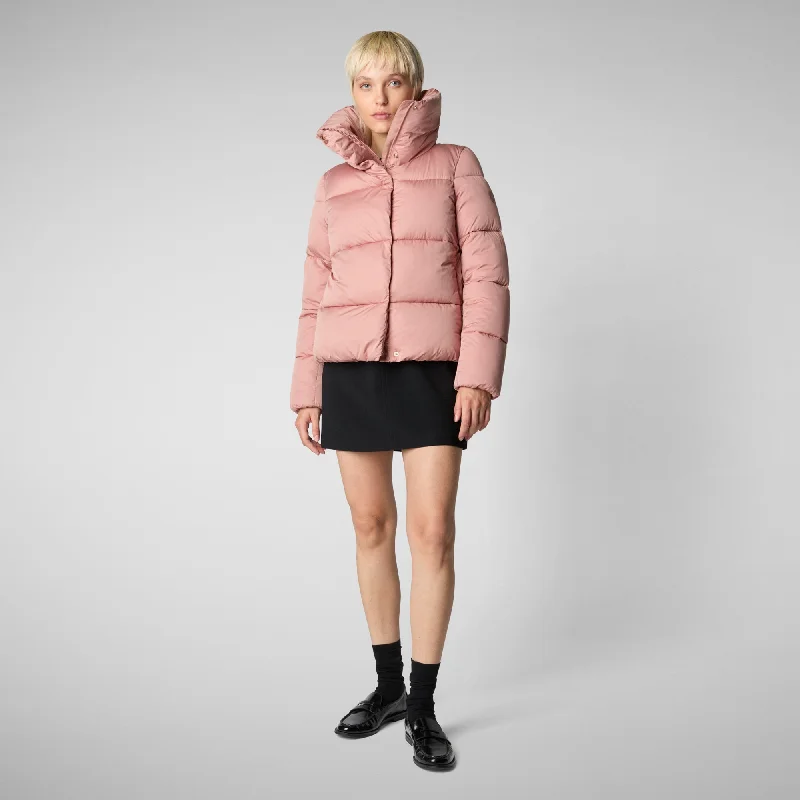 Women's animal free Puffer jacket Felicity in MISTY ROSE One-Shoulder Jacket Off-the-Shoulder Jacket Asymmetrical Jacket Women's animal free Puffer jacket Felicity in MISTY ROSE One-Shoulder Jacket Off-the-Shoulder Jacket Asymmetrical Jacket