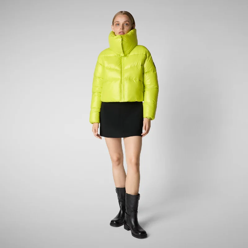 Women's animal free Puffer jacket heidi in lichen geen Fleece Fabric Down Fabric Feather Fabric Women's animal free Puffer jacket heidi in lichen geen Fleece Fabric Down Fabric Feather Fabric