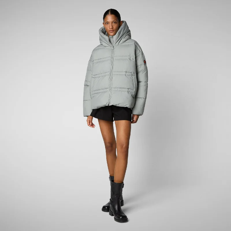 Women's animal free puffer jacket keri in wolf grey Front Pockets Side Pockets Patch Pockets Women's animal free puffer jacket keri in wolf grey Front Pockets Side Pockets Patch Pockets