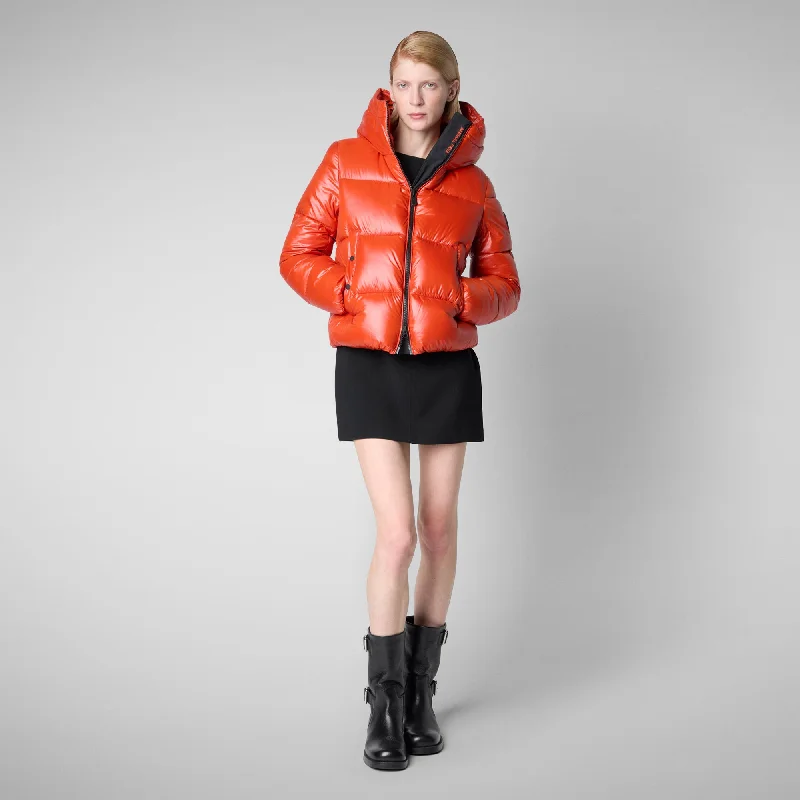 Women's Hooded Animal free Puffer Jacket Biddy in Maple Orange Chenille Jacket Brocade Jacket Lace Jacket Women's Hooded Animal free Puffer Jacket Biddy in Maple Orange Chenille Jacket Brocade Jacket Lace Jacket
