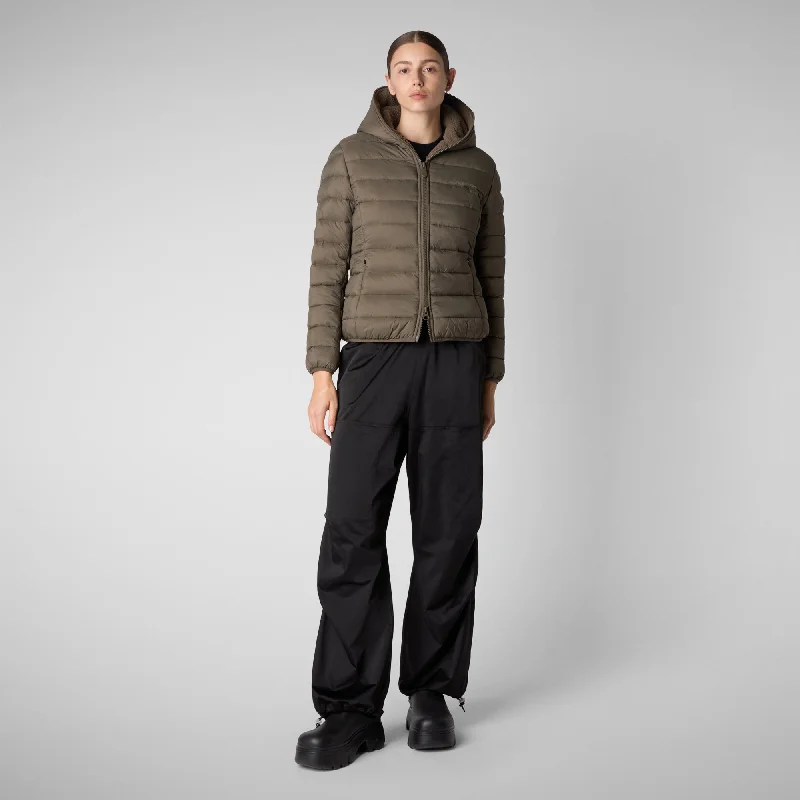 Women's animal free Puffer jacket Ethel in mud grey Herringbone Jacket Checkered Jacket Solid Jacket Women's animal free Puffer jacket Ethel in mud grey Herringbone Jacket Checkered Jacket Solid Jacket