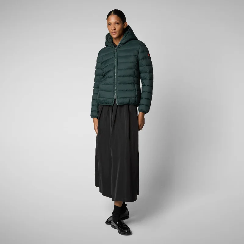 Women's animal free Puffer jacket Ethel in green black Nylon Jacket Polyester Jacket Spandex Jacket Women's animal free Puffer jacket Ethel in green black Nylon Jacket Polyester Jacket Spandex Jacket