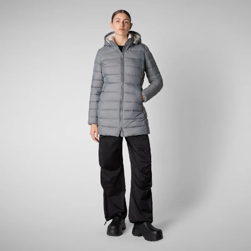 Women's Animal free Puffer Jacket Joanne in mid grey Nylon Fabric Polyester Fabric Spandex Fabric Women's Animal free Puffer Jacket Joanne in mid grey Nylon Fabric Polyester Fabric Spandex Fabric