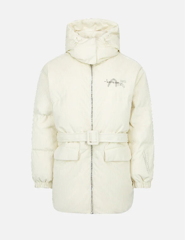 Seagull Embroidery Corduroy Belted Down Jacket Wool Jacket Cashmere Jacket Tweed Jacket Seagull Embroidery Corduroy Belted Down Jacket Wool Jacket Cashmere Jacket Tweed Jacket
