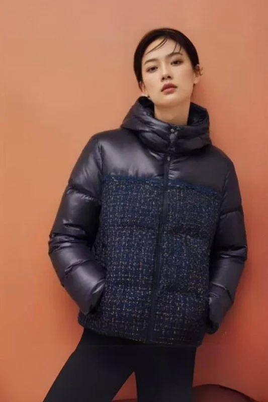 Women's Premium Puffer Goose Down Jacket 3186 Notch Collar Peter Pan Collar Cowl Neck Women's Premium Puffer Goose Down Jacket 3186 Notch Collar Peter Pan Collar Cowl Neck