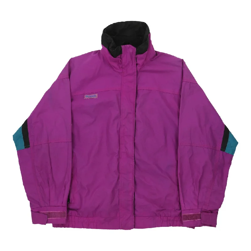 Columbia Jacket - Large Purple Polyester Tiered Jacket Buttoned Jacket Zippered Jacket