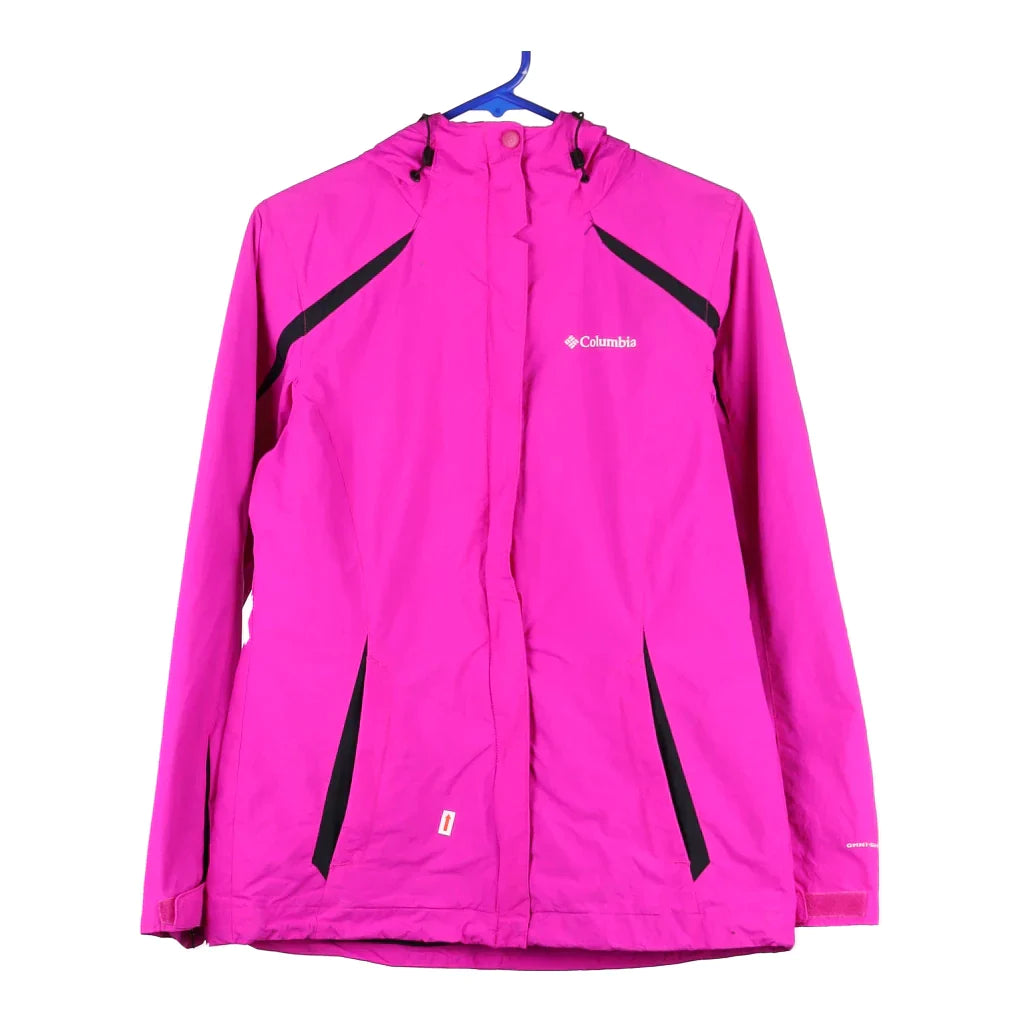 Columbia Jacket - Small Pink Nylon Satin Jacket Silk Jacket Chiffon Jacket