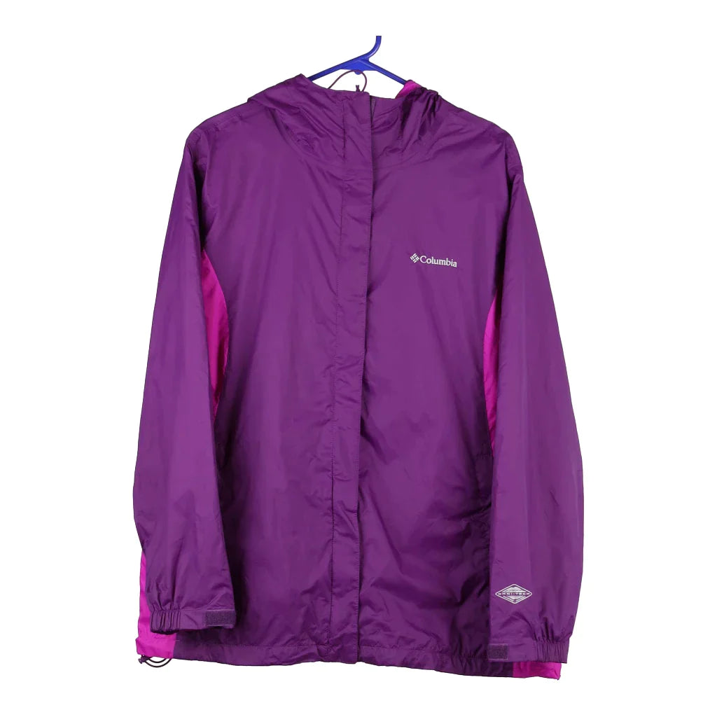 Columbia Jacket - XL Purple Nylon Front Pockets Side Pockets Patch Pockets