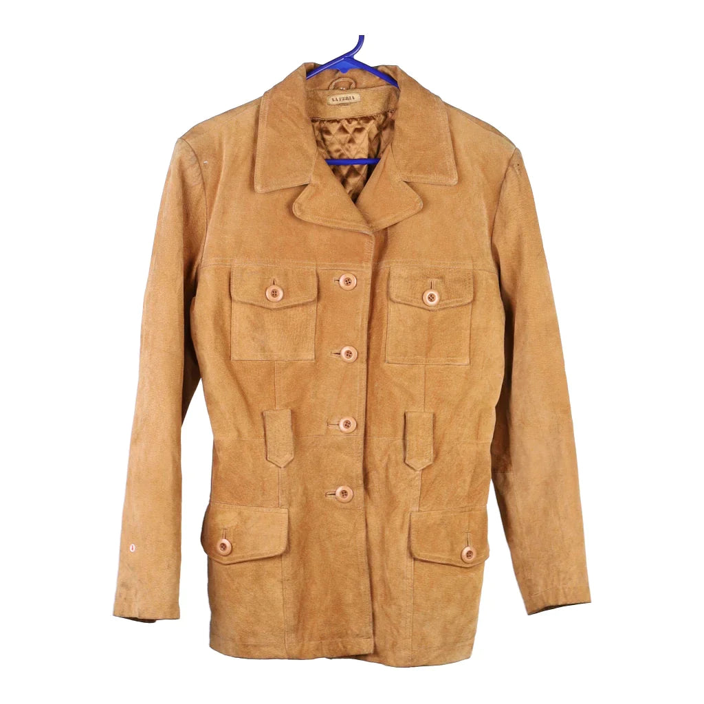 La Feria Suede Jacket - Medium Brown Suede Fleece Jacket Down Jacket Feather Jacket