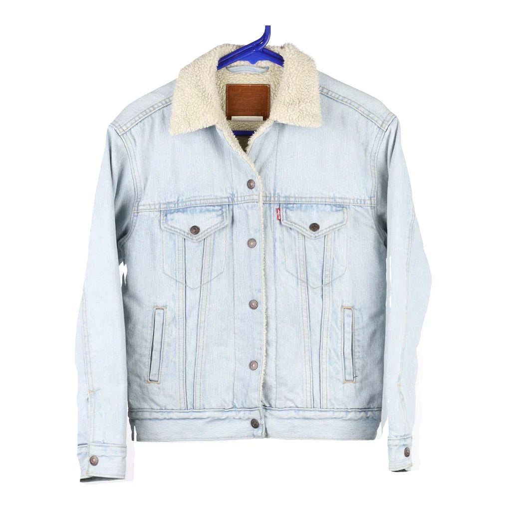 Levis Denim Jacket - XS Blue Cotton V-Neck Jacket Boat Neck Jacket Square Neck Jacket