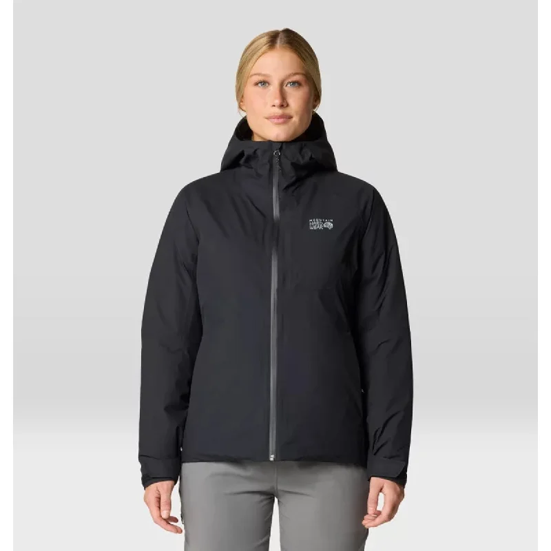 Mountain Hardwear Womens Stretch Ozonic Insulated Jacket Hooded Jacket Caped Jacket Shawl Collar Jacket