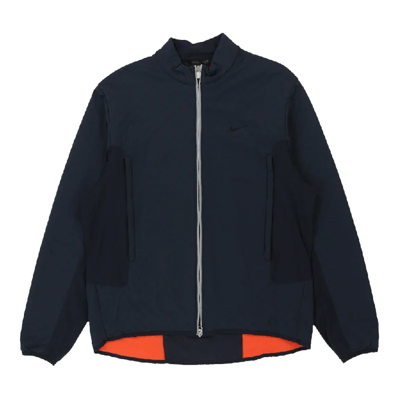 Nike Sphere Track Jacket - Large Navy Polyester Quilted Jacket Puffer Jacket Insulated Jacket