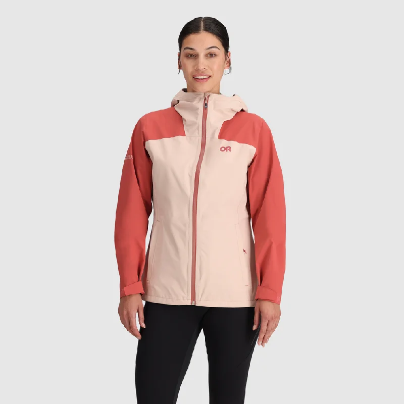 Outdoor Research Stratoburst Stretch Rain Jacket Women's Belted Jacket Elasticated Jacket Padded Jacket