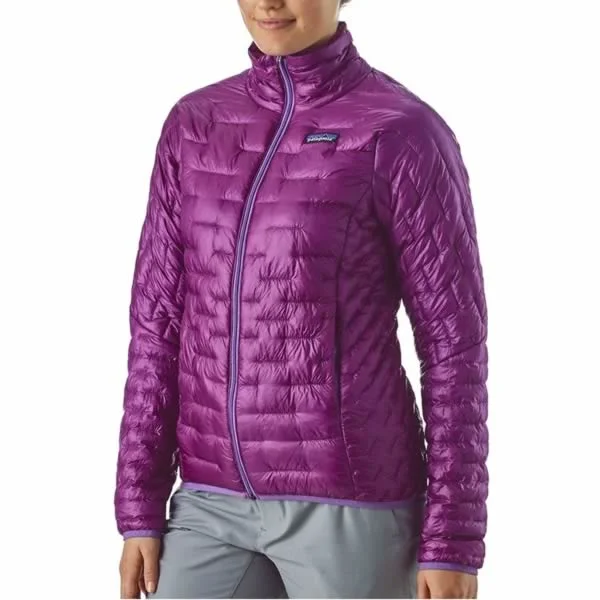 Patagonia Women's Micro Puff Jacket - Windproof Synthetic Insulated Jacket Welt Pockets Slit Pockets Flap Pockets