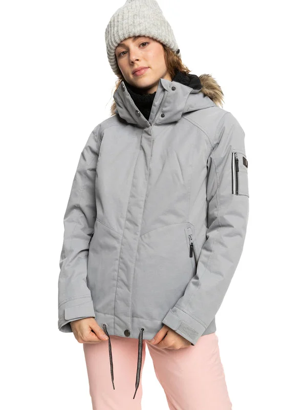 Roxy Meade Women's Snow Jacket Front Pockets Side Pockets Patch Pockets