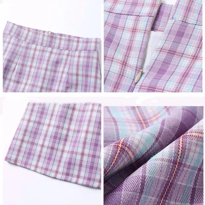 Bow School Girl Women High Waist Pleated Skirt Plaid A-Line Flare Skater Short Skirt Uniforms Cosplay Sweet Girls velvet skirt luxury Bow School Girl Women High Waist Pleated Skirt Plaid A-Line Flare Skater Short Skirt Uniforms Cosplay Sweet Girls velvet skirt luxury