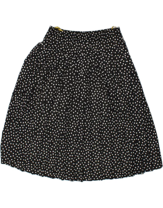 CANDA Womens Knife Pleated Skirt EU 42 Large W34 Black Spotted Polyester wool skirt sturdy CANDA Womens Knife Pleated Skirt EU 42 Large W34 Black Spotted Polyester wool skirt sturdy