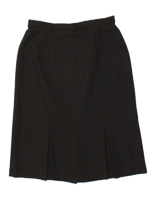 DEBENHAMS Womens Straight Skirt UK 18 XL W34 Black Striped Polyester chiffon skirt lightweight DEBENHAMS Womens Straight Skirt UK 18 XL W34 Black Striped Polyester chiffon skirt lightweight