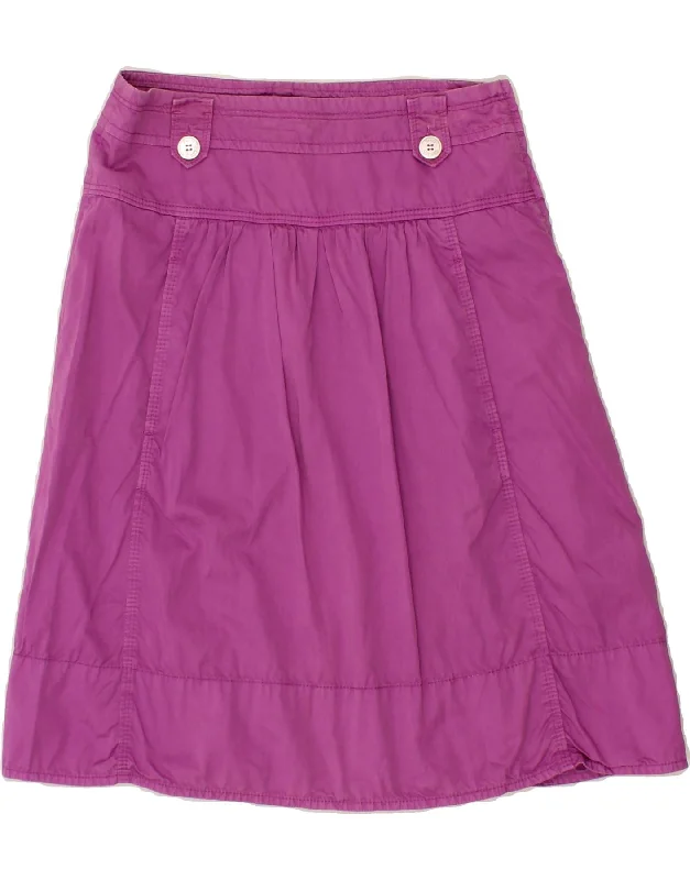 HENRY COTTONS Womens A-Line Skirt IT 44 Medium W28 L23 Pink Cotton asymmetrical skirt cut HENRY COTTONS Womens A-Line Skirt IT 44 Medium W28 L23 Pink Cotton asymmetrical skirt cut