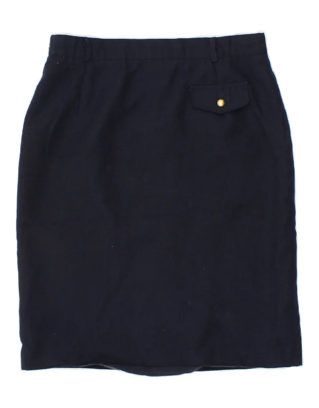 LIBRA Womens Straight Skirt UK 14 Large W32 Navy Blue Polyester corduroy skirt comfortable LIBRA Womens Straight Skirt UK 14 Large W32 Navy Blue Polyester corduroy skirt comfortable