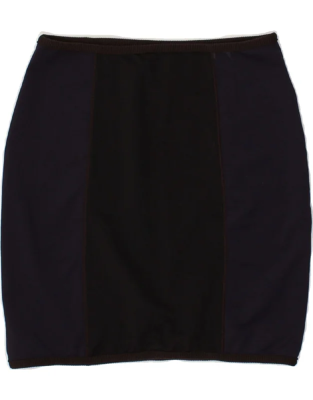 MARITHE FRANCOIS GIRBAUD Womens Pencil Skirt IT 44 Medium W26 Navy Blue relaxed fit skirt MARITHE FRANCOIS GIRBAUD Womens Pencil Skirt IT 44 Medium W26 Navy Blue relaxed fit skirt