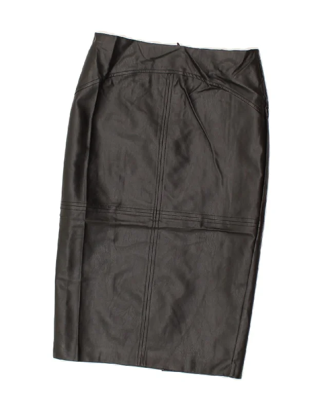 OASIS Womens Faux Leather Pencil Skirt UK 8 Small W28 Black Polyurethane cashmere skirt fine OASIS Womens Faux Leather Pencil Skirt UK 8 Small W28 Black Polyurethane cashmere skirt fine