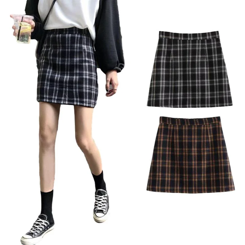 Sweet Girls Pleated Skirt High Waist Plaid A-Line Flare Skater Short Skirt Uniforms Cosplay School wool skirt breathable Sweet Girls Pleated Skirt High Waist Plaid A-Line Flare Skater Short Skirt Uniforms Cosplay School wool skirt breathable