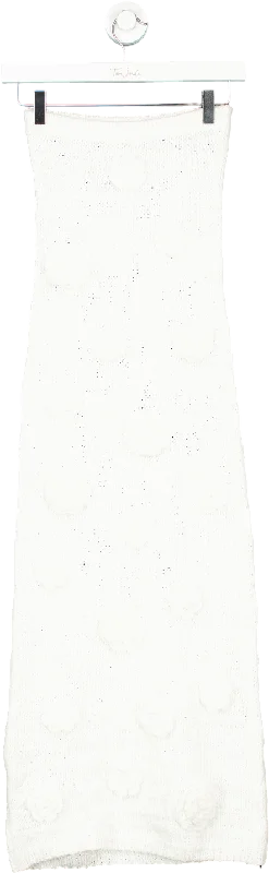Lovers & Friends White Knitted Skirt UK M leather skirt sleek