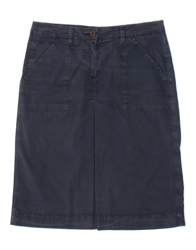 TRUSSARDI Womens Straight Skirt IT 42 Medium W28 Navy Blue Cotton corduroy skirt textured TRUSSARDI Womens Straight Skirt IT 42 Medium W28 Navy Blue Cotton corduroy skirt textured