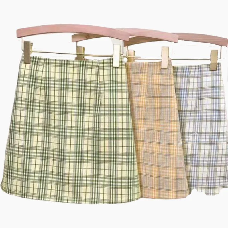 Women High Waist Pleated Skirt School Girl Plaid A-Line Flare Skater Short Skirt Uniforms Cosplay Sweet Girls lace skirt feminine Women High Waist Pleated Skirt School Girl Plaid A-Line Flare Skater Short Skirt Uniforms Cosplay Sweet Girls lace skirt feminine