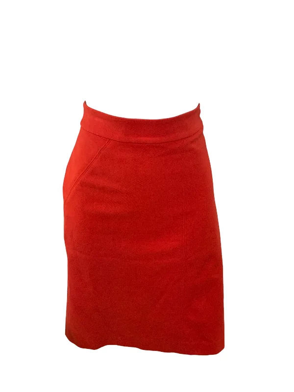 Ann Taylor Women's Skirt Red 8 denim skirt casual