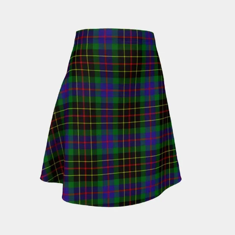 Brodie Hunting Modern Tartan Flared Skirt spandex blend skirt