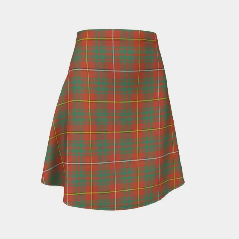 Bruce Ancient Tartan Flared Skirt low waist skirt