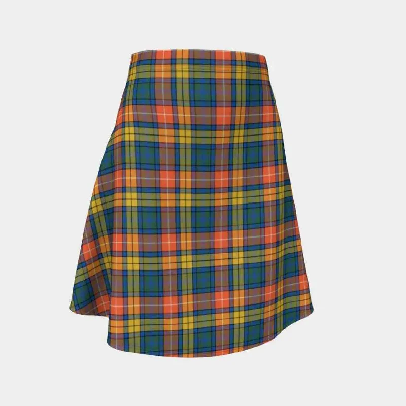 Buchanan Ancient Tartan Flared Skirt flowy skirt hem