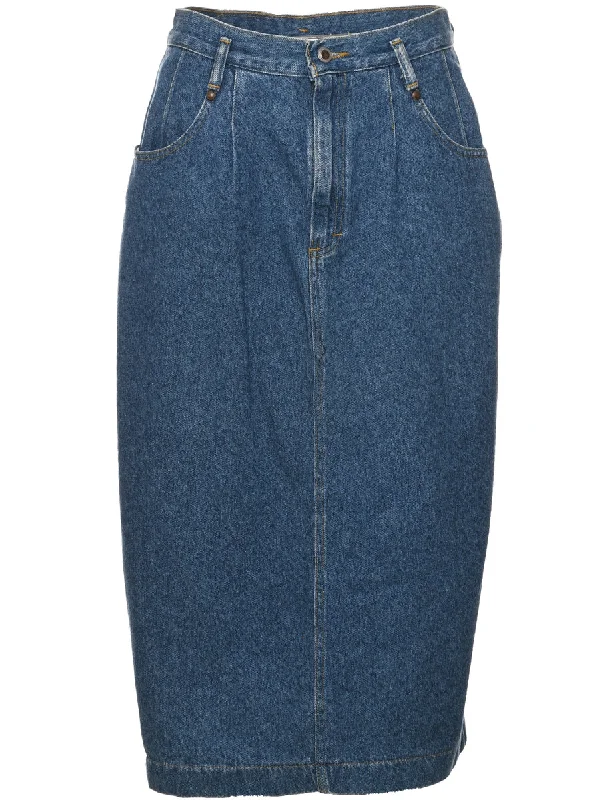 Lee Denim Skirt - M zip skirt side