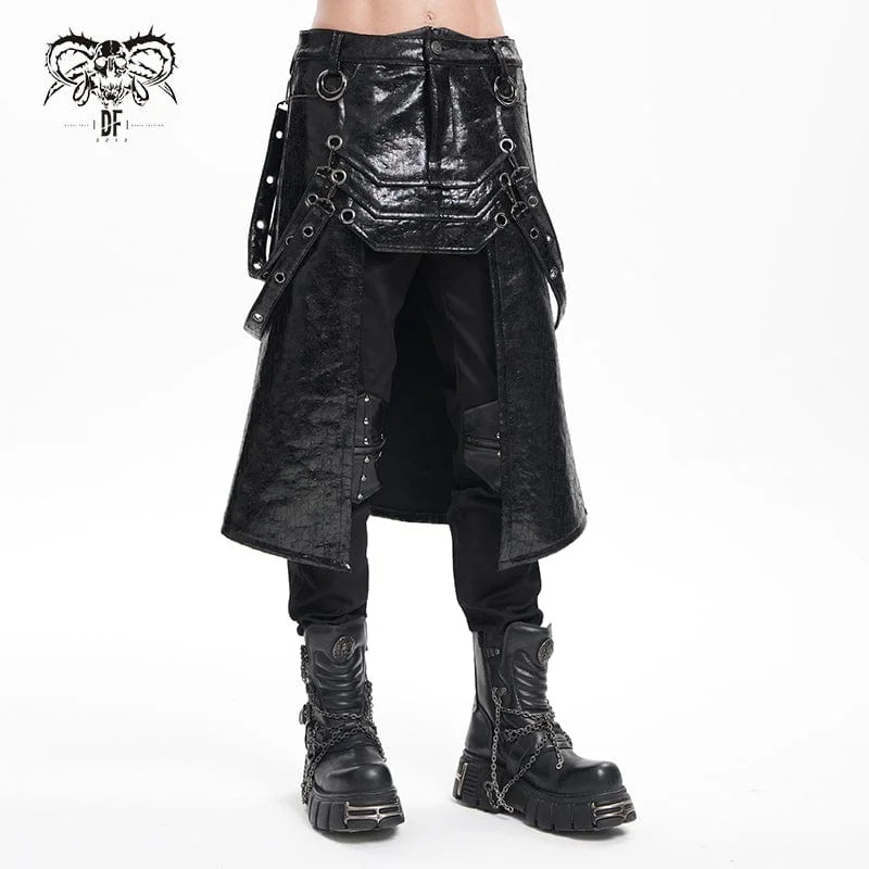 Men's Gothic Eyelets Strap Rings Skirt boho skirt vibe