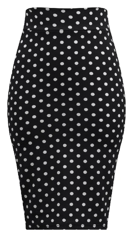 Polka Dot Pencil Wiggle Skirt mini skirt trendy