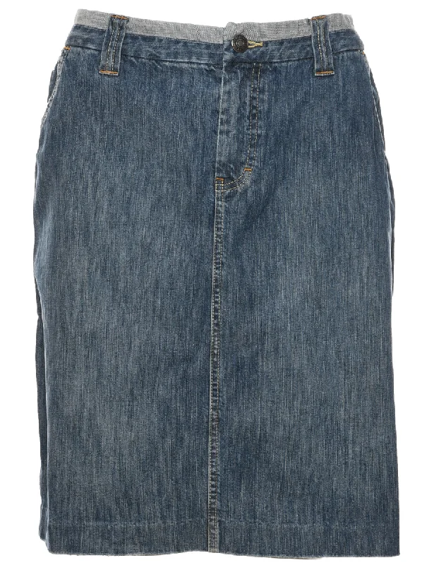 Tommy Hilfiger Denim Skirt - M ruffled skirt detail