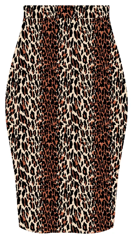 Vintage Inspired Leopard Pencil Skirt *PRE-ORDER* a-line skirt cut