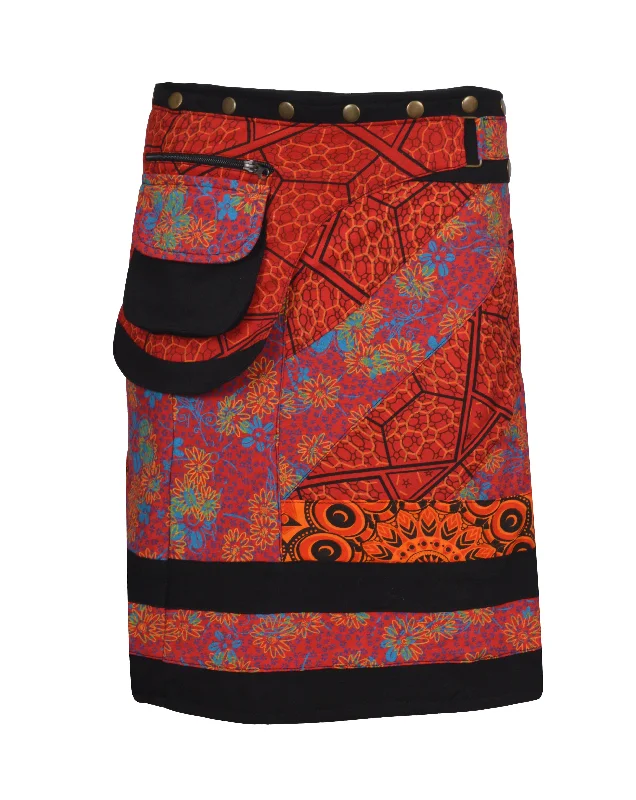 womens-cotton-skirt-floral-print-button-closure-warp-mini-skirt-1 leather skirt bold