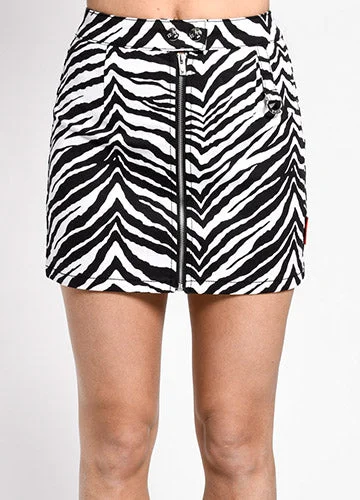 Zebra Mini Skirt by Tripp NYC linen skirt airy